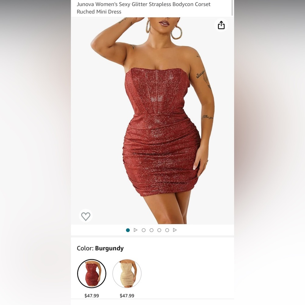 Red mini dress